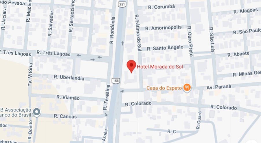 Mapa de localização do Morada do Sol Hotel